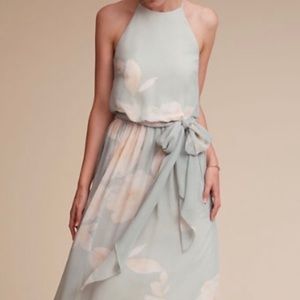 BHLDN Donna Morgan Alana Dress Morning Mint Blush